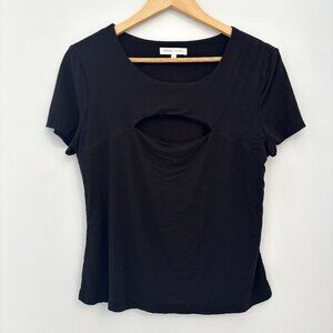 Bohme Black Cutout Top, Size Large